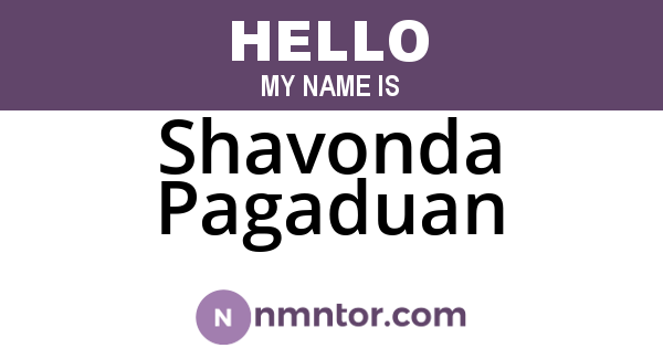 Shavonda Pagaduan