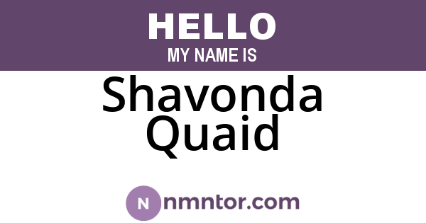 Shavonda Quaid