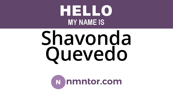 Shavonda Quevedo