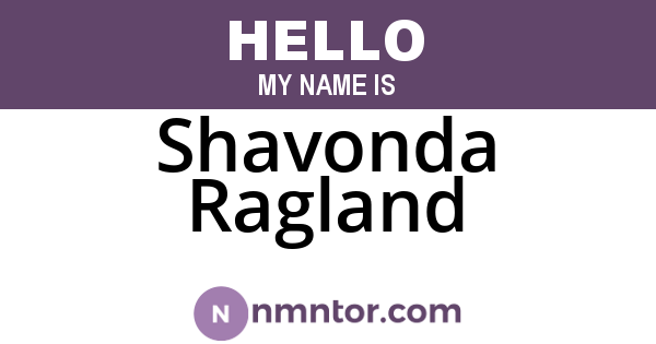 Shavonda Ragland