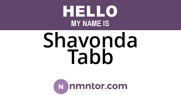 Shavonda Tabb