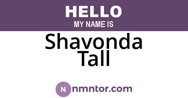 Shavonda Tall