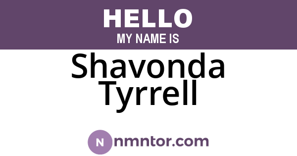 Shavonda Tyrrell