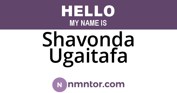 Shavonda Ugaitafa