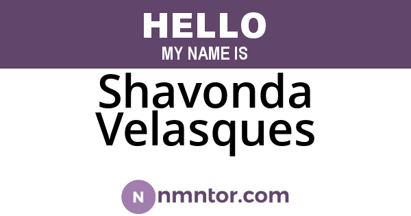 Shavonda Velasques