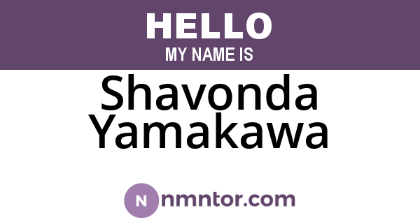 Shavonda Yamakawa