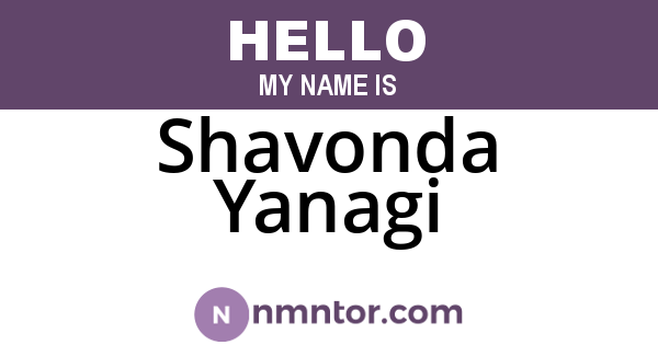 Shavonda Yanagi
