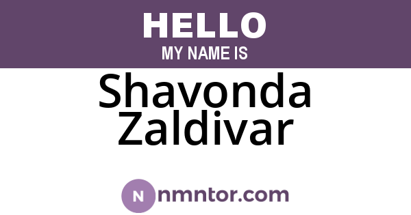 Shavonda Zaldivar