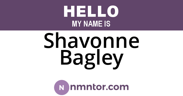 Shavonne Bagley