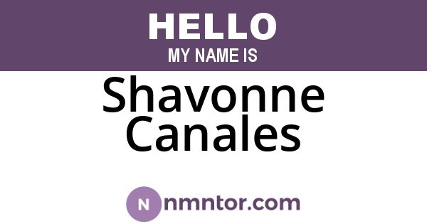 Shavonne Canales