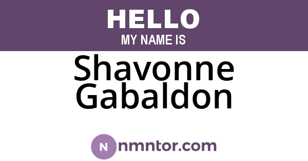 Shavonne Gabaldon