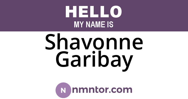 Shavonne Garibay