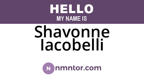 Shavonne Iacobelli