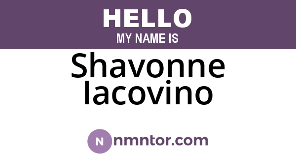 Shavonne Iacovino