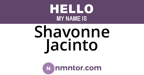Shavonne Jacinto