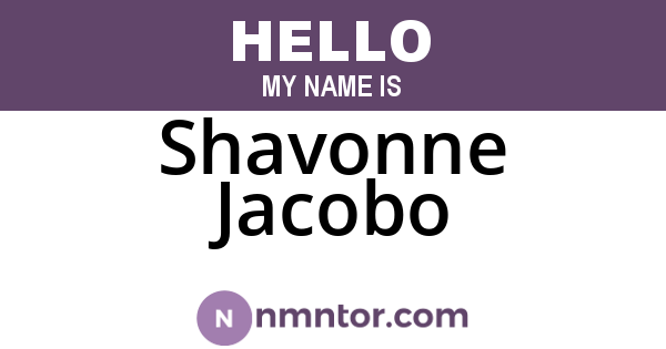 Shavonne Jacobo