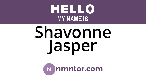 Shavonne Jasper