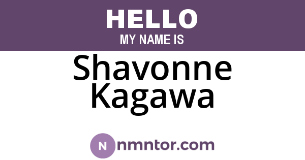 Shavonne Kagawa