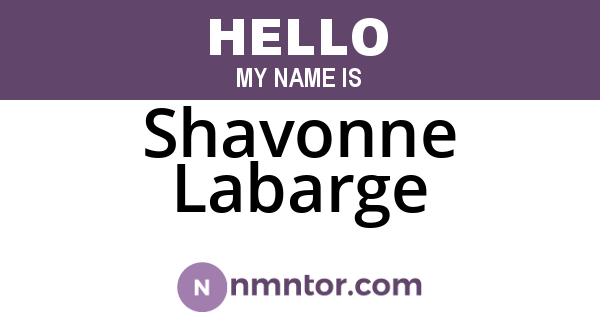 Shavonne Labarge