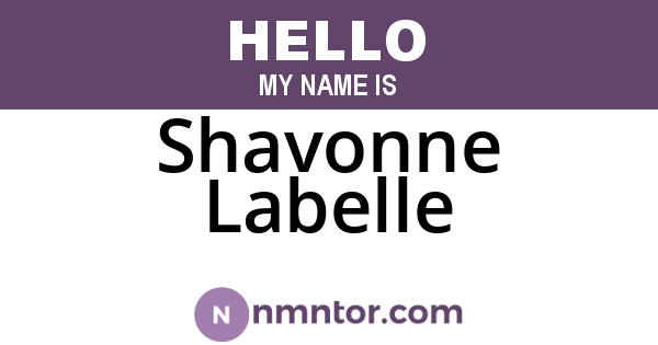 Shavonne Labelle