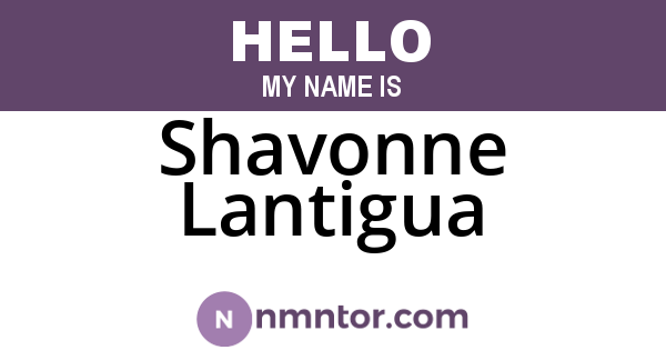 Shavonne Lantigua