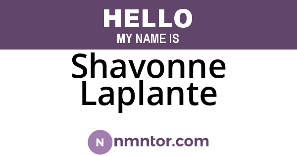 Shavonne Laplante