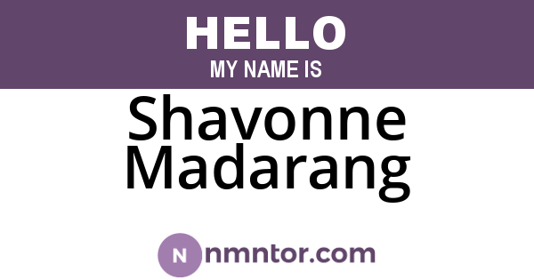 Shavonne Madarang