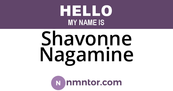 Shavonne Nagamine