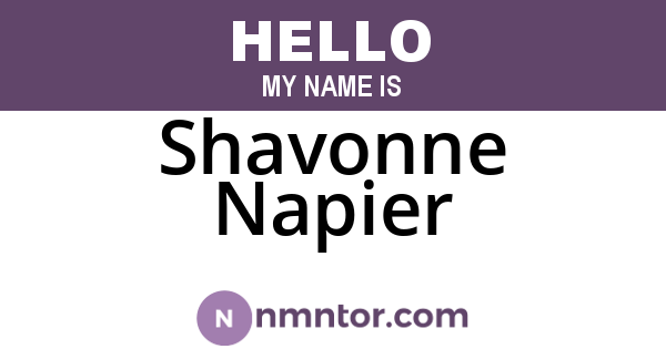 Shavonne Napier