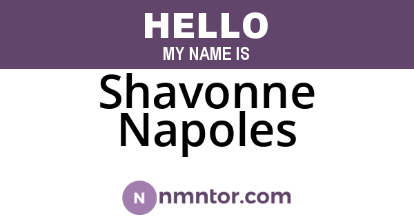Shavonne Napoles