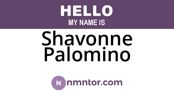 Shavonne Palomino