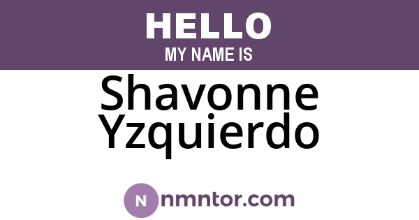 Shavonne Yzquierdo