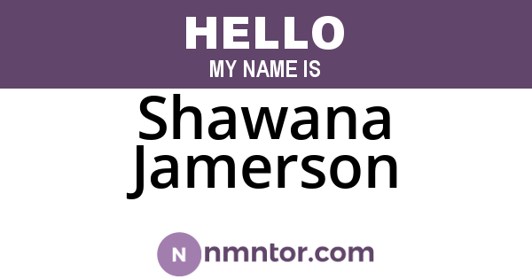 Shawana Jamerson
