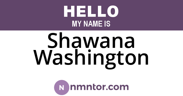 Shawana Washington