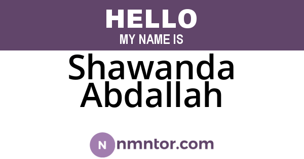 Shawanda Abdallah