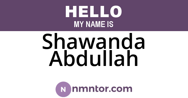 Shawanda Abdullah