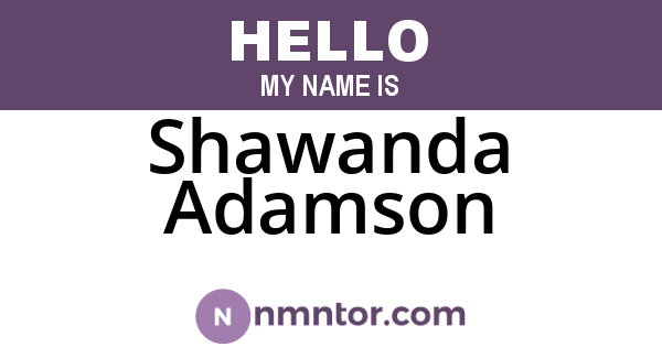 Shawanda Adamson