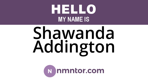 Shawanda Addington