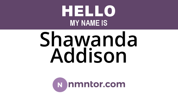 Shawanda Addison