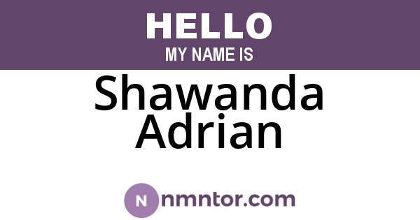 Shawanda Adrian