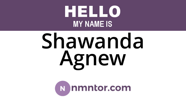 Shawanda Agnew
