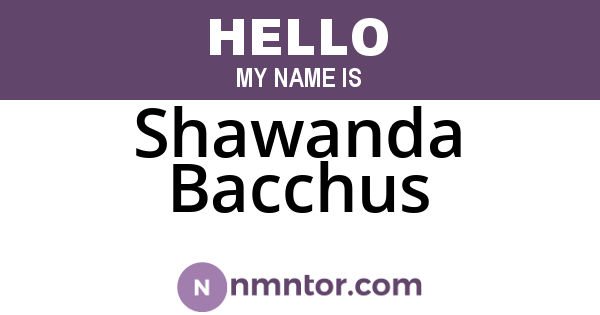 Shawanda Bacchus