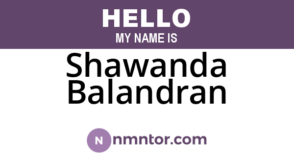 Shawanda Balandran