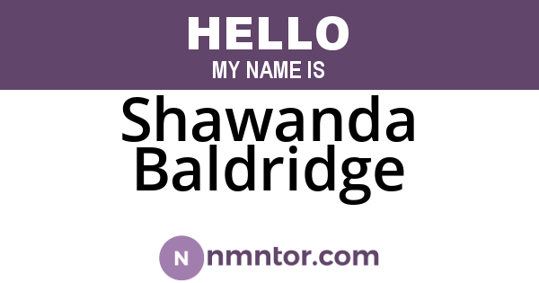 Shawanda Baldridge