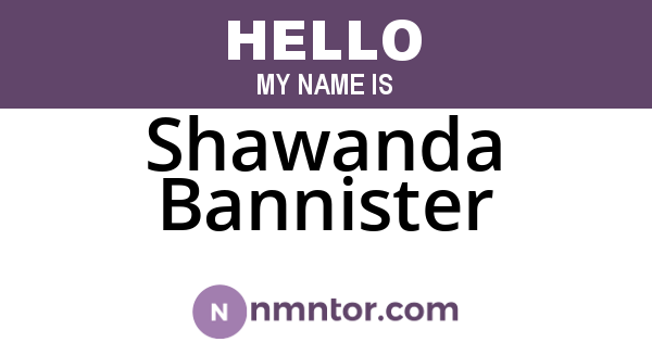 Shawanda Bannister