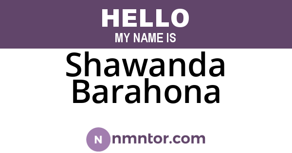 Shawanda Barahona