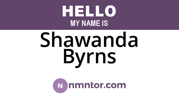 Shawanda Byrns