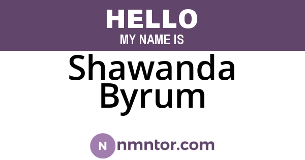 Shawanda Byrum