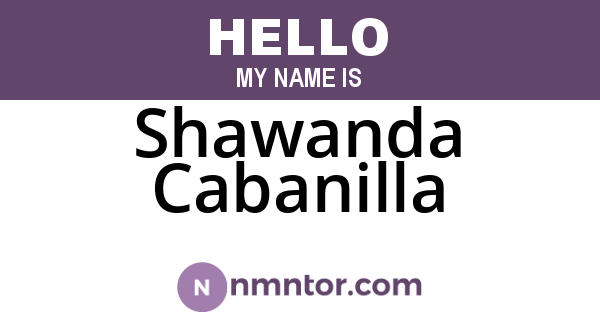Shawanda Cabanilla
