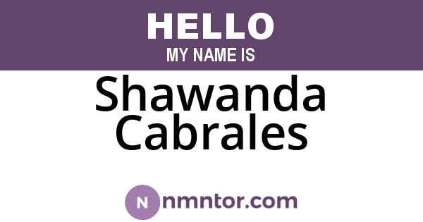 Shawanda Cabrales